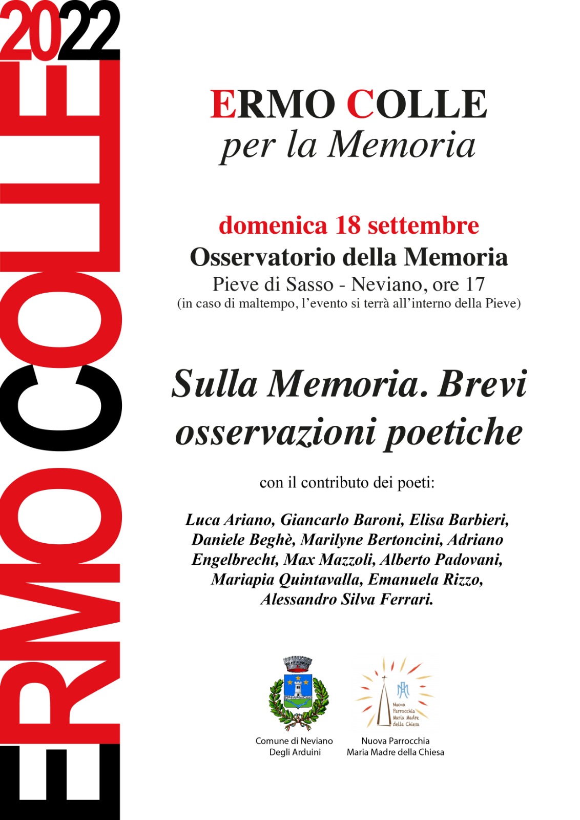 ERMO COLLE per la Memoria – Pieve di Sasso – Neviano, 18 settembre ore 17:00