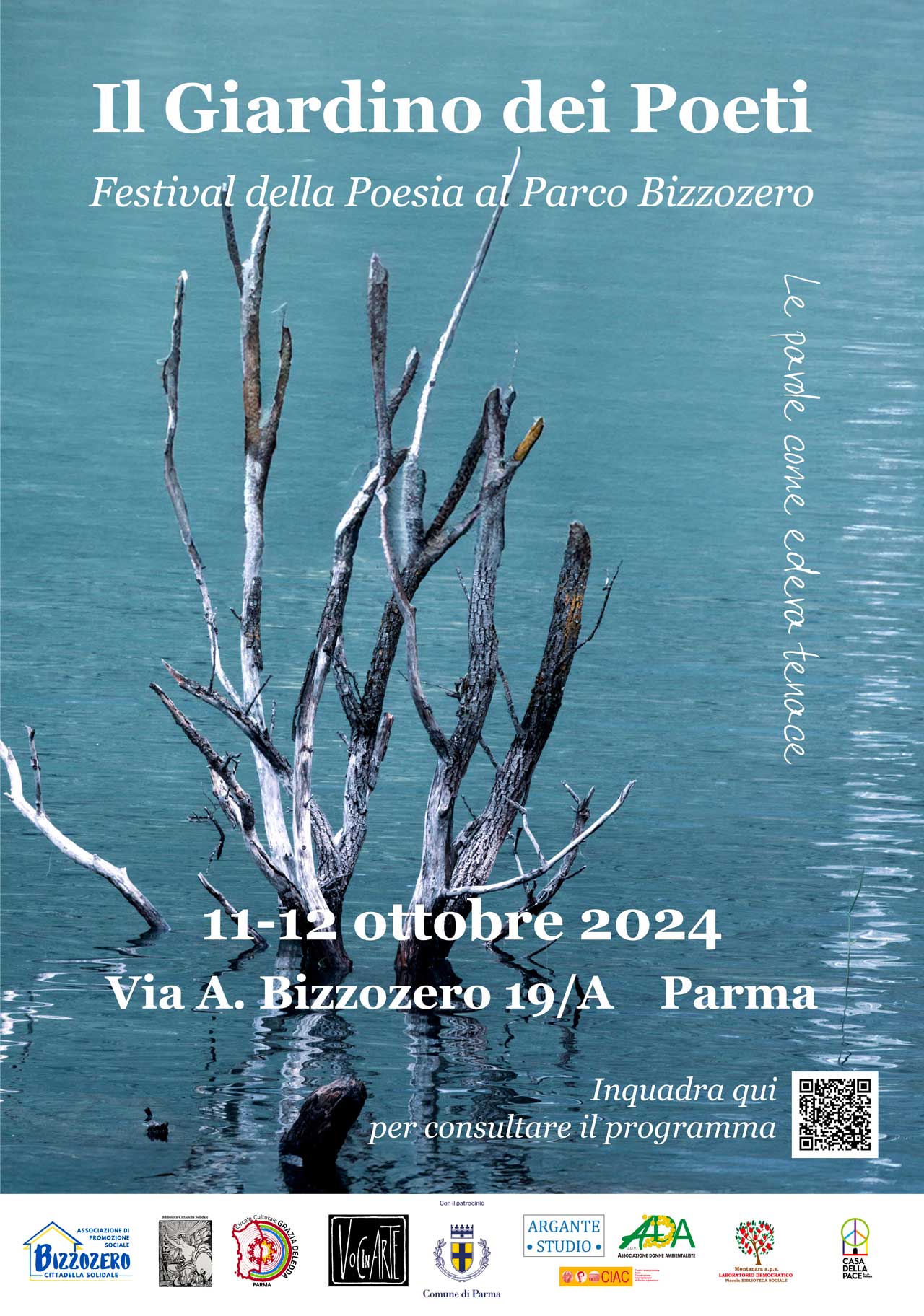 Il Giardino dei Poeti Festival della Poesia al Parco Bizzozero – 11-12 ottobre 2024 Via A. Bizzozero 19/A Parma